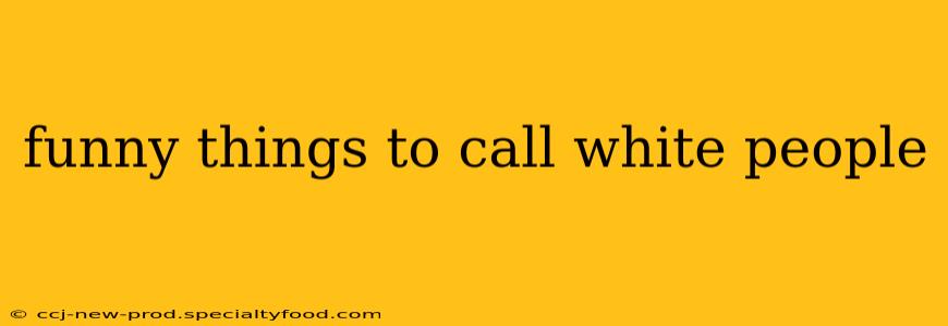 funny things to call white people funny things to call white people