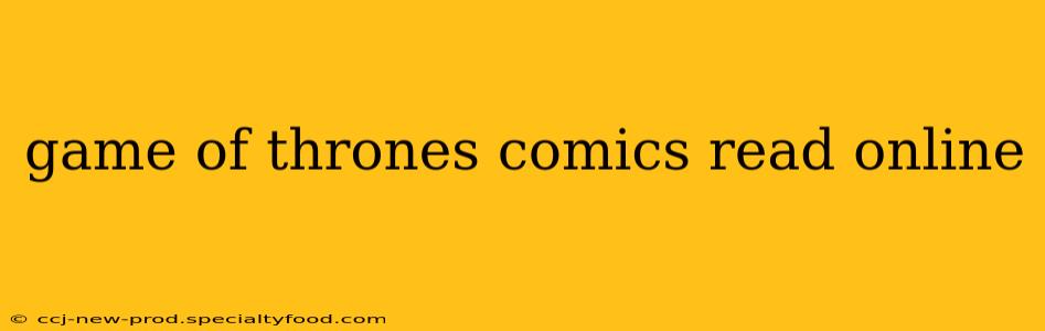 game of thrones comics read online