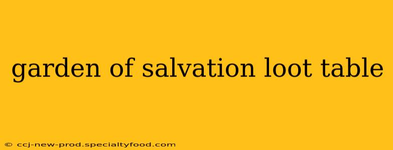 garden of salvation loot table
