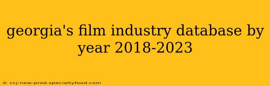 georgia's film industry database by year 2018-2023
