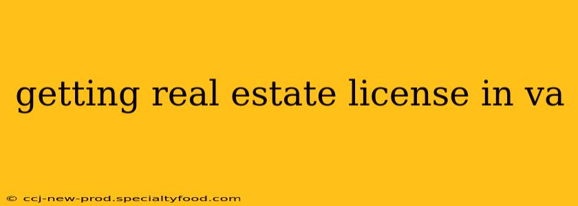 getting real estate license in va