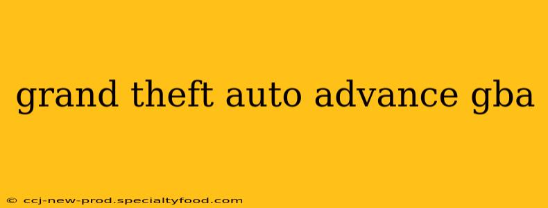 grand theft auto advance gba