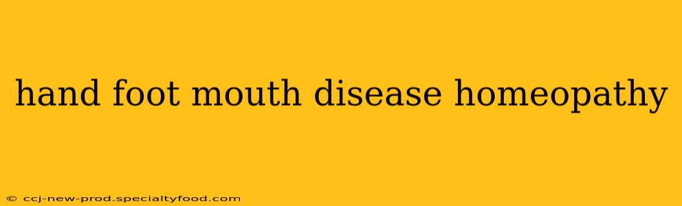 hand foot mouth disease homeopathy
