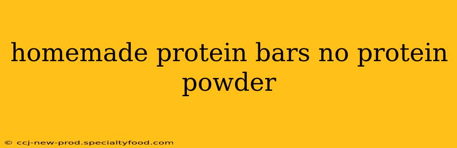homemade protein bars no protein powder