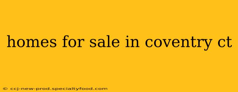 homes for sale in coventry ct