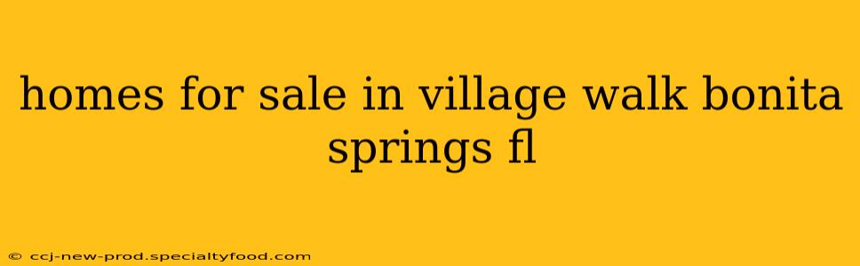 homes for sale in village walk bonita springs fl