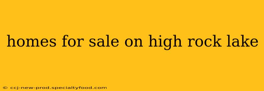 homes for sale on high rock lake