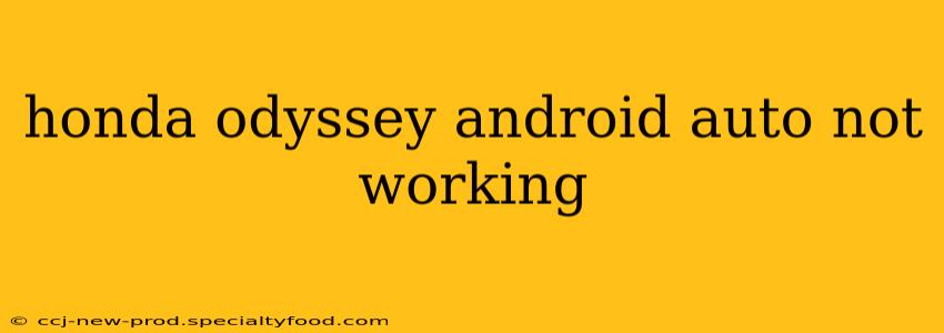 honda odyssey android auto not working