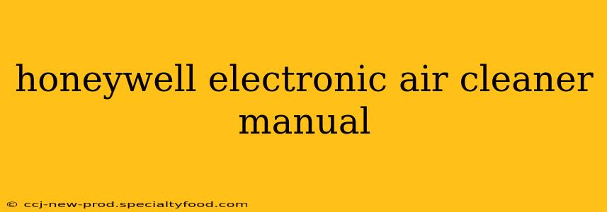 honeywell electronic air cleaner manual