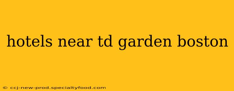 hotels near td garden boston