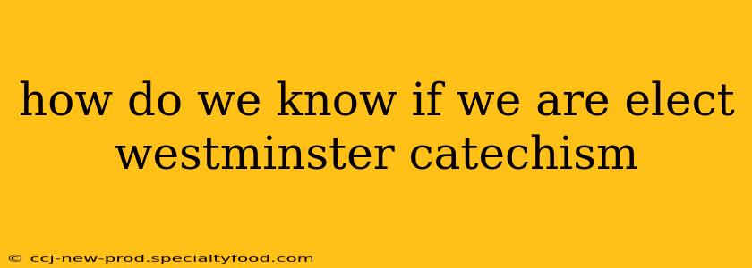 how do we know if we are elect westminster catechism