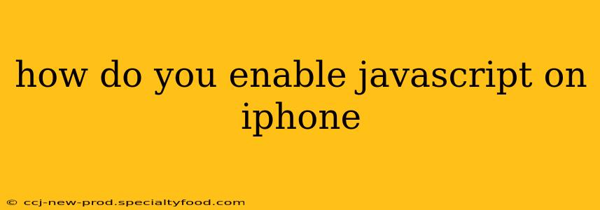 how do you enable javascript on iphone