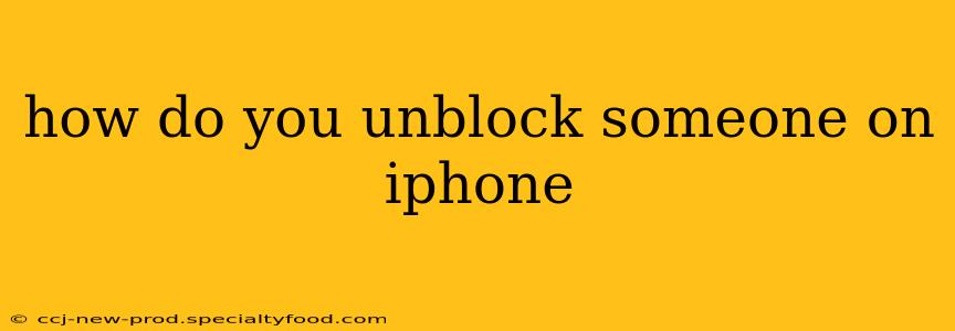 how do you unblock someone on iphone