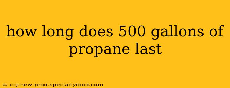 how long does 500 gallons of propane last