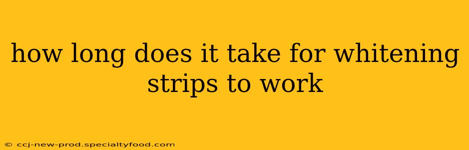how long does it take for whitening strips to work
