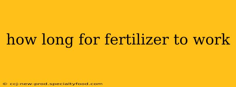 how long for fertilizer to work