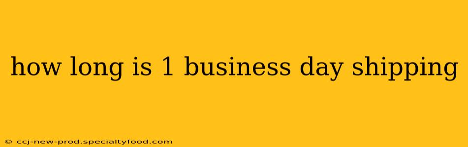 how long is 1 business day shipping