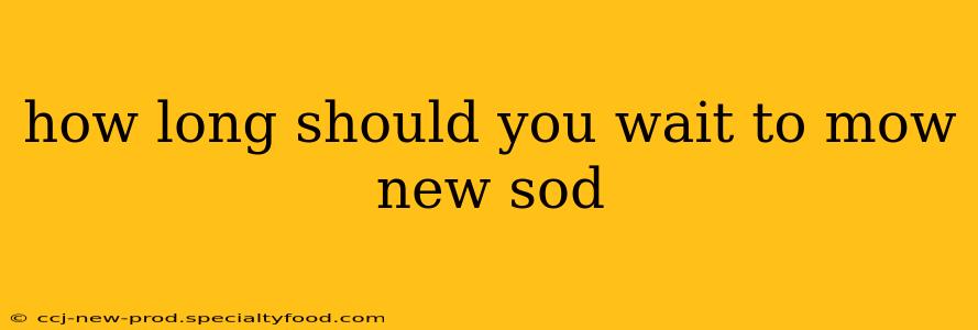 how long should you wait to mow new sod