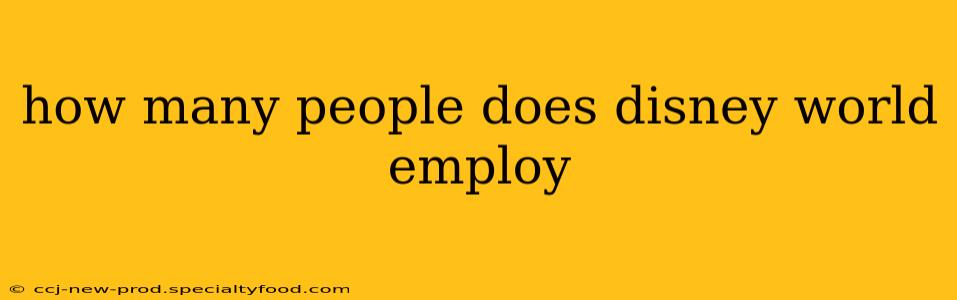 how many people does disney world employ