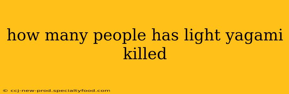 how many people has light yagami killed