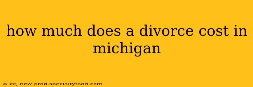 how much does a divorce cost in michigan