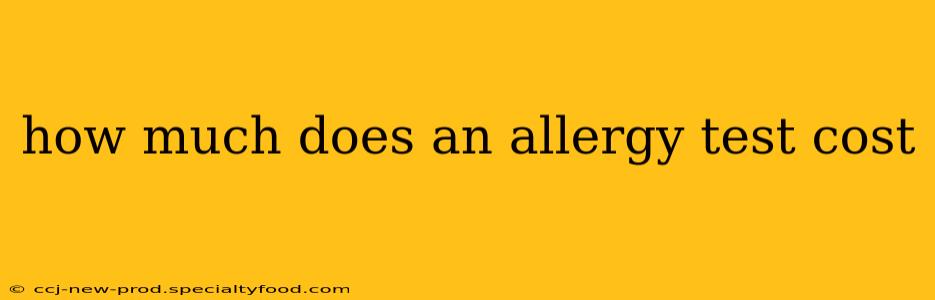 how much does an allergy test cost