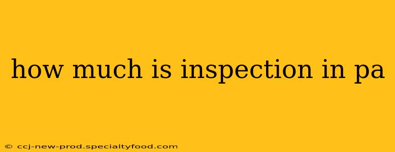 how much is inspection in pa