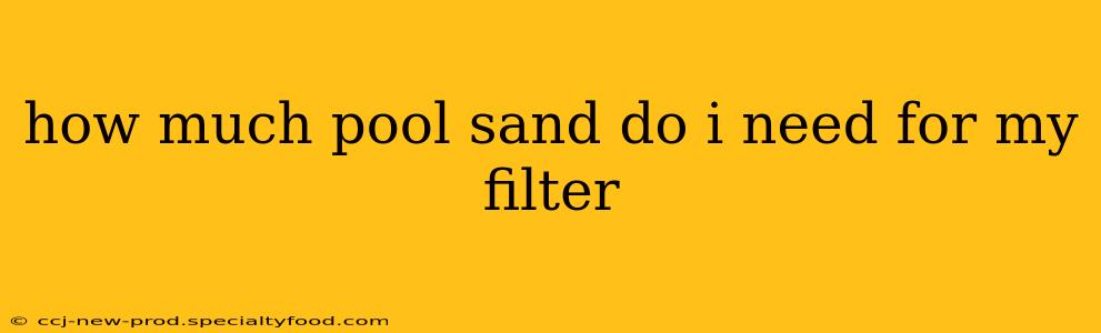 how much pool sand do i need for my filter
