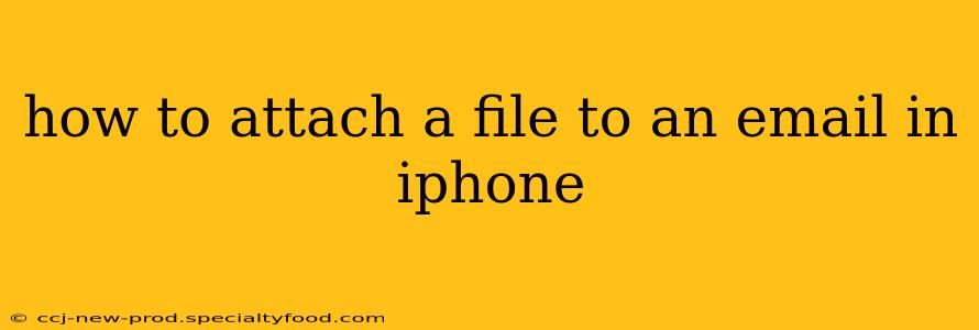 how to attach a file to an email in iphone