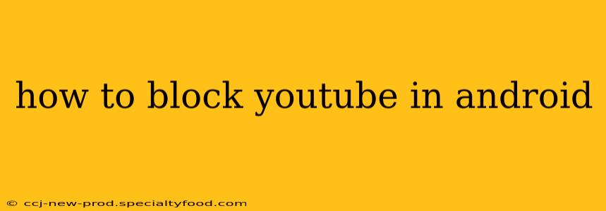 how to block youtube in android