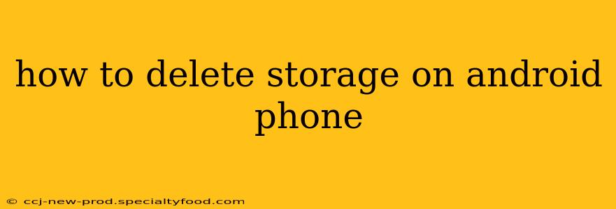 how to delete storage on android phone