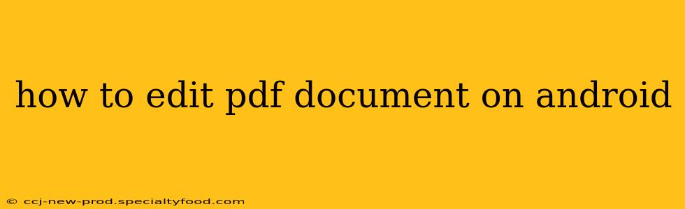 how to edit pdf document on android