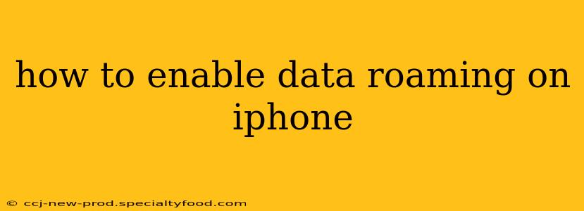how to enable data roaming on iphone