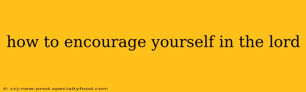 how to encourage yourself in the lord