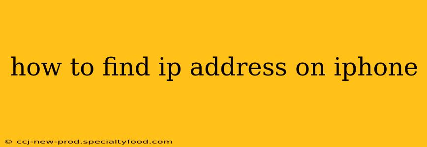 how to find ip address on iphone