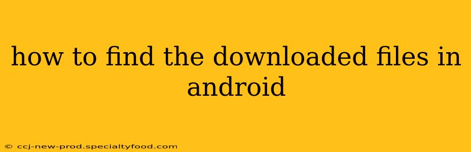 how to find the downloaded files in android