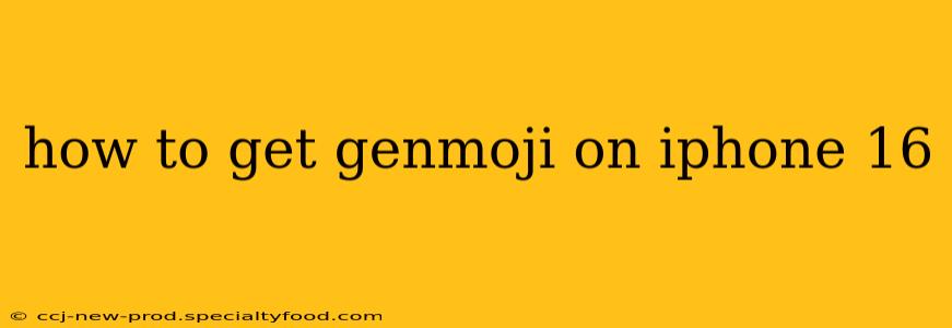 how to get genmoji on iphone 16
