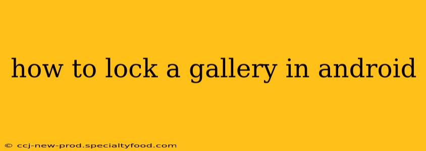 how to lock a gallery in android