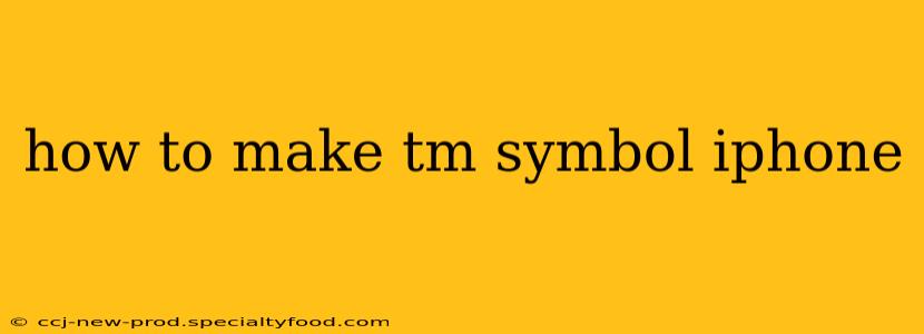 how to make tm symbol iphone