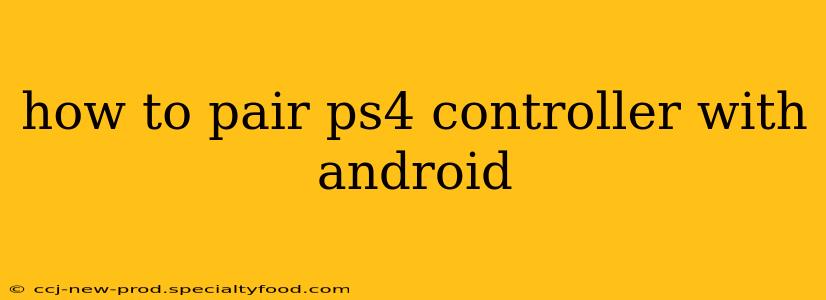 how to pair ps4 controller with android