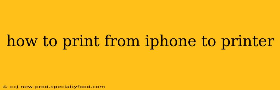 how to print from iphone to printer