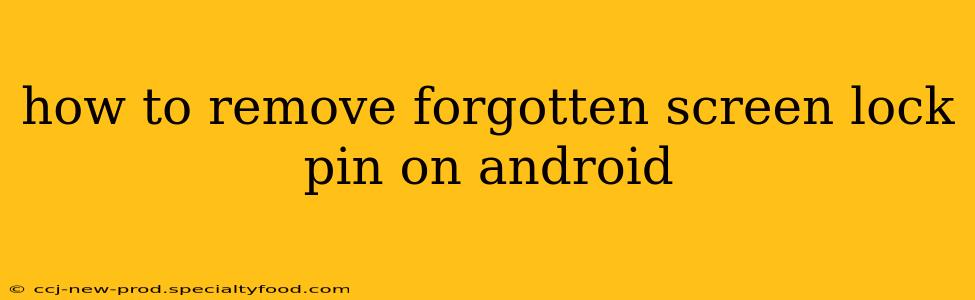 how to remove forgotten screen lock pin on android
