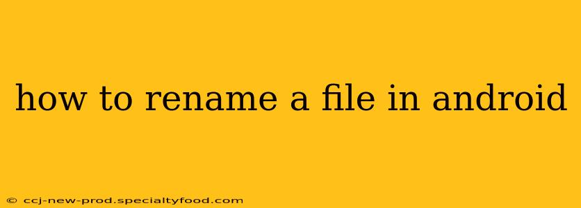 how to rename a file in android