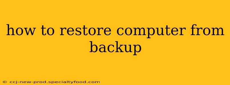 how to restore computer from backup