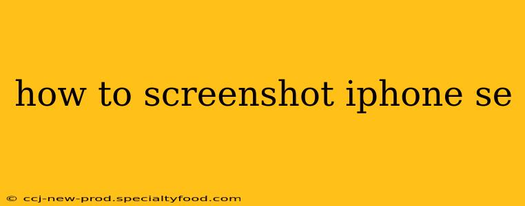 how to screenshot iphone se