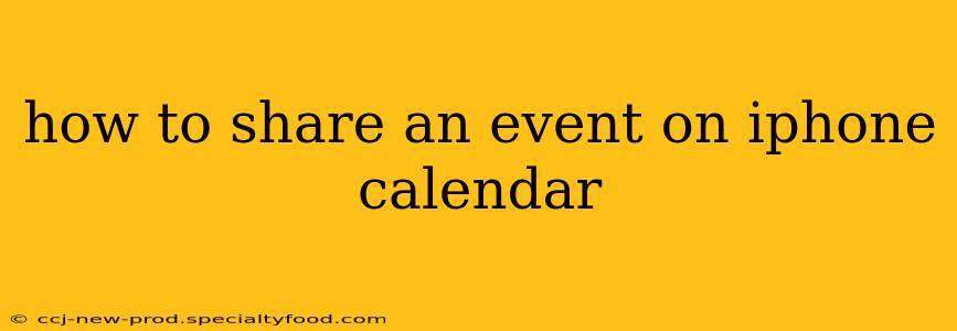 how to share an event on iphone calendar