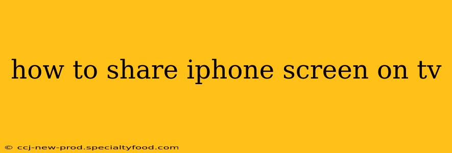 how to share iphone screen on tv