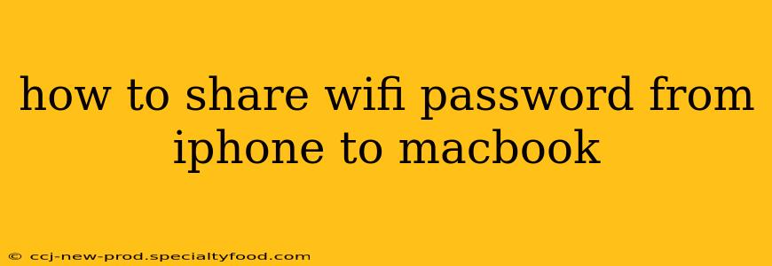 how to share wifi password from iphone to macbook