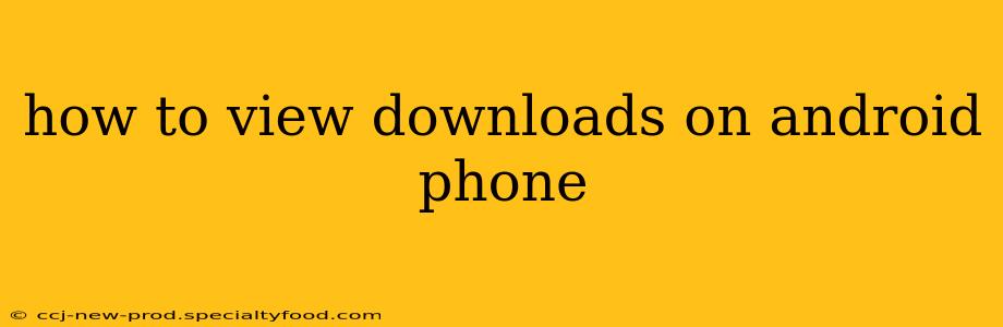 how to view downloads on android phone