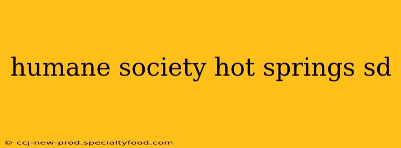 humane society hot springs sd